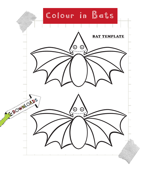 Colour In Halloween Bats!