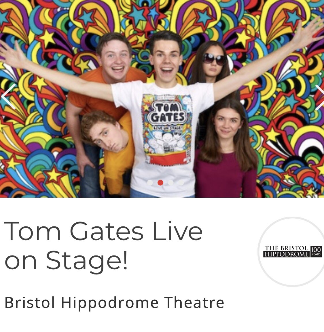 Tom Gates - Live on Stage! at The Bristol Hippodrome.
