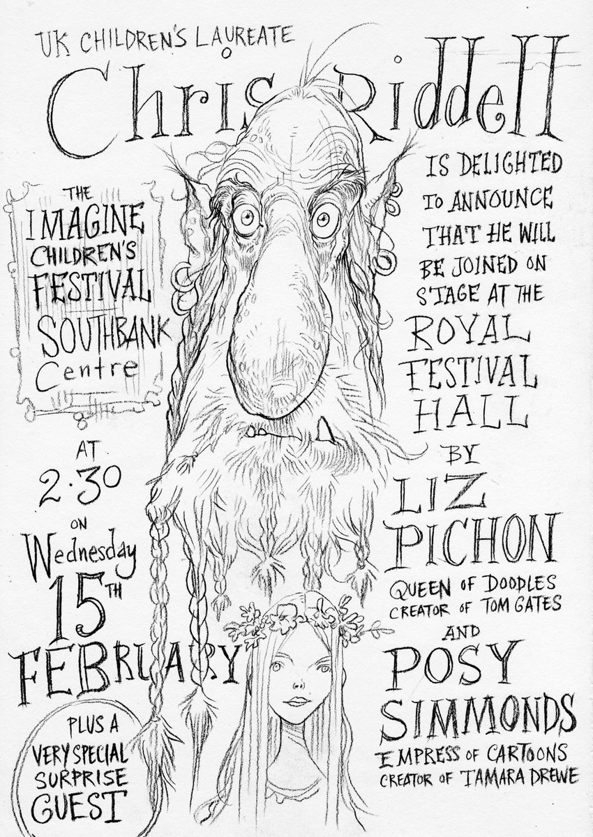 Chris Riddell's fabulous drawing for the event.