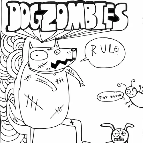 Dog Zombies Poster to Colour